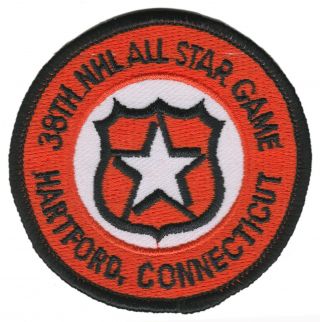 1986 All Star Game Hosted By Hartford Whalers Nhl Hockey Vintage 3 " Round Patch