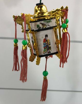 Vintage Chinese String Lights Palace Lantern Pagoda Beads Tassels