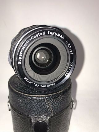 Asahi Pentax - Takumar 1:3.  5 28mm Lens Pentax M42 Mount Vtg Exc Near 1