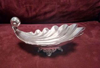 Antique Sanborns Mexico Sterling Silver Scalloped Footed Candy Dish 296 Grams