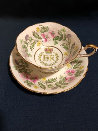 Vintage Paragon Queen Elizabeth 1953 Coronation Tea Cup And Saucer