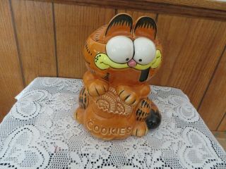 Rare Vintage Garfield Cookie Jar 1978,  1981 9 In Tall