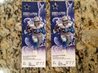 1 Dallas Cowboys V.  S Minnesota Vikings Ticket Stub Nov.  10,  2019