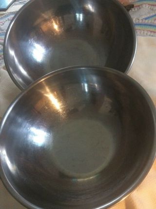 Vtg Set Of 2 Extra Lg.  Stainless Steel Mixing Bowls -