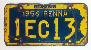 Pennsylvania 1956 Old License Plate Garage Man Cave Car Tag Vintage Rustic Decor
