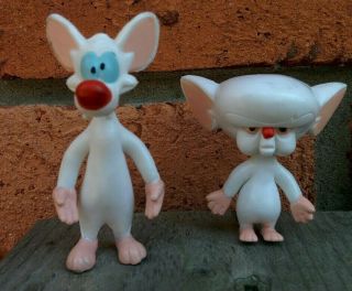 Vintage 1994 Warner Animaniacs PINKY & THE BRAIN Poseable BENDEMS Toy PVC Figure 2
