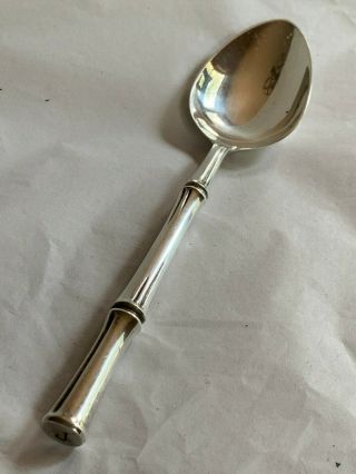 Tiffany Bamboo Pattern Sterling Silver Oval Soup Or Dessert Spoon