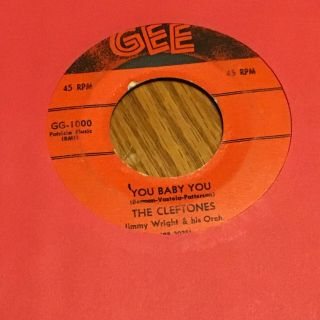 45 Rpm Cleftones Gee 1000 You Baby You / I Was Dreaming Vg