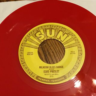 45 Rpm Elvis Presley Sun 215 Milcow Blues Boogie / Heartbreaker Re M -