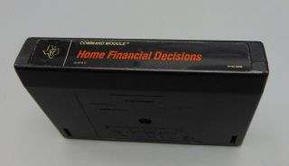 Texas Instruments Ti - 99/4 Home Financial Decisions Command Module Cartridge S.