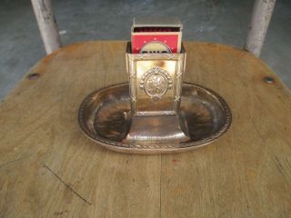 Antique Biltmore Hotel Los Angeles Grand Opening Brass Ash Tray Signed 1923