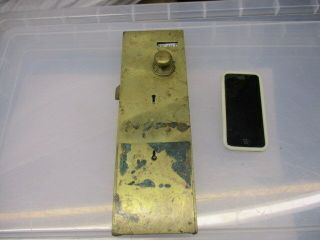 Vintage Brass Toilet Door Lock Old Penny In Slot Handle Knob Vacant Engaged Sign
