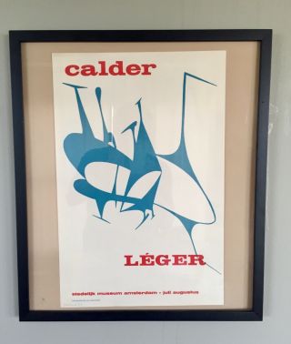 Calder,  Leger Vintage Poster By Sandberg,  1947 Mid Century Modern.