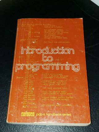 Vintage 1970 Digital Dec Introduction To Programming Pdp - 8 Computers