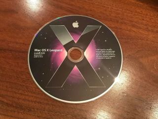 Apple Mac Os X Leopard Install Dvd - Version 10.  5.  1