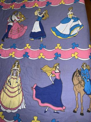 Vintage Disney Princess Belle Prince Horse Twin Duvet Cover Sheet Material