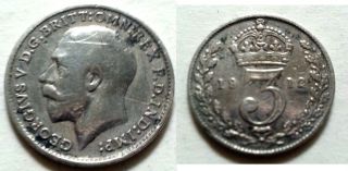 Titanic Solid Silver Threepence 1912 Coin Antique Vintage Ship 3p British Old Uk