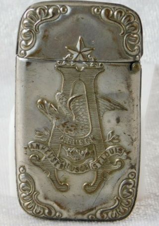 Atq 1890s Pre Prohibition Anheuser Busch Beer Nickel Advertising Match Safe