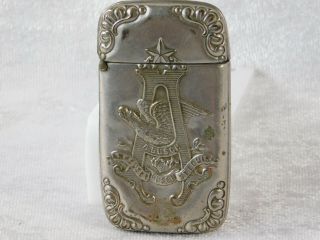 ATQ 1890s PRE PROHIBITION ANHEUSER BUSCH BEER NICKEL ADVERTISING MATCH SAFE 2