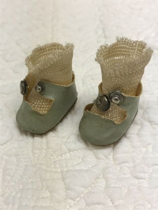 Vintage Greek Key Center Snap Shoes Socks 8” Toddles Vogue Ginny Doll