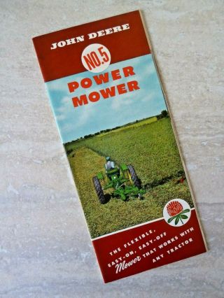 1950 Vintage John Deere Tractor Brochure - No.  5 Power Mower