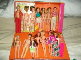 15 Vintage Topper Dawn Dolls Case And Clothes