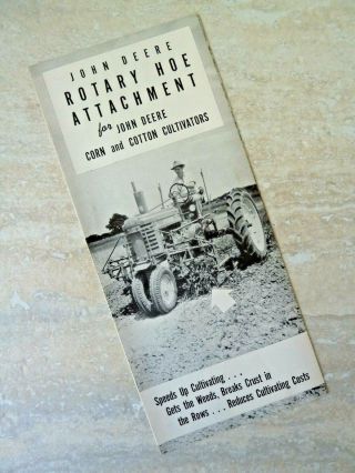 1949 Vintage John Deere Tractor Brochure - Rotary Hoe Attachment