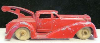 Vintage Manoil 4 5/8 " Rare No.  703 Red Futuristic Wrecker Diecast Truck