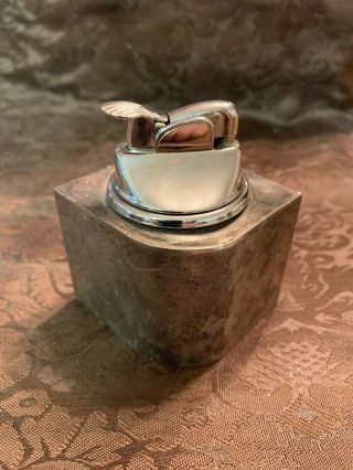 CARTIER Sterling Silver Weighted Table Lighter w Evans Insert 3