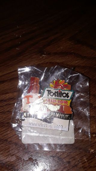 Tostitos Fiesta Football Bowl Pin Dated January 4,  1999,  National Champions -