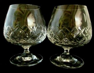 Vintage Set (2) Cut Crystal Brandy Glasses,