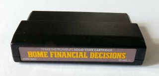 Vintage Software Texas Instruments Ti - 99/4a - Home Financial Decisions Cart