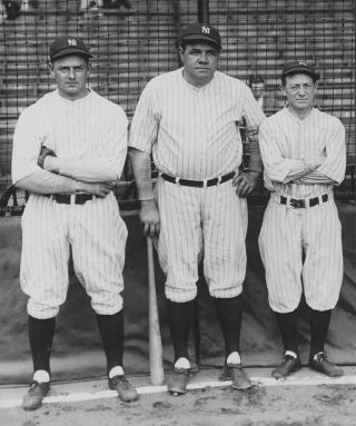 1927 Waite Hoyte Babe Ruth Miller Huggins Yankees All Time Greats 8x10