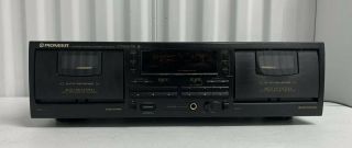 Vintage Pioneer Dual Cassette Tape Deck Ct - W503r Very Dim Display