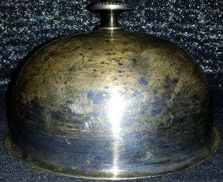 Vintage Silver Covered Cheese Plate With Knob