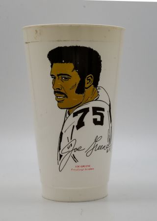 1972 Mean Joe Green 7 - Eleven Slurpee Cup Nfl Pittsburgh Steelers Vintage 7 - 11