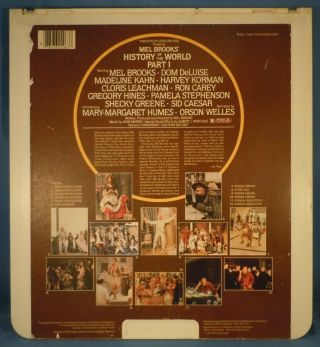 RCA CED VIDEODISC - HISTORY OF THE WORLD,  PART 1 with Mel Brooks 2