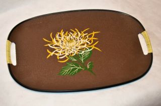 Vintage Mid - Century Modern Japanese Chrysanthemum Flower Tray Mcm Tilso Retro
