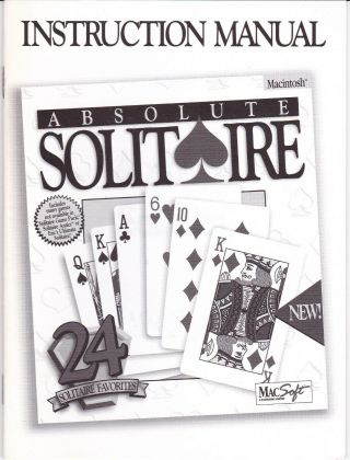 Absolute Solitaire - - by MacSoft - - CD/ROM for older Mac (1996) - - 2