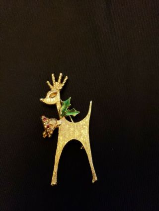 Vintage Mylu Reindeer Brooch/ Pin