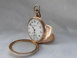 Vtg 1910 Ball - Waltham Watch Co.  Commercial Standard Gold Filled Pocket Watch 2