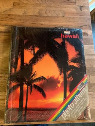 Vtg Photo Album 1980s 80s 20 Self Adhesive Pages Scrapbook Colorful Hawaii