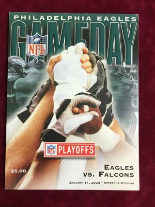 2003 Philadelphia Eagles Veterans Stadium Game Day Nfc Playoff Program