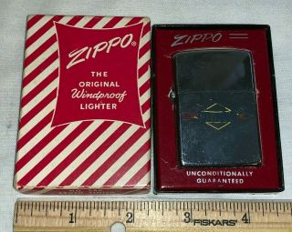 Antique Sunoco Block Adv Zippo Lighter Vintage Tobacco Gas Oil Service Station