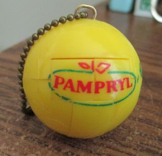 Vintage Plastic Keychain Puzzle Pampryl Sphere From France