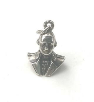 Vintage Sterling Silver George Washington Bust Head Charm 925 3g