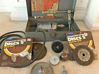 Vintage Black And Decker Home Utility U - 2 1/4” Electric Drill &