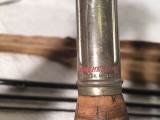 Vintage Winchester 5670 4 Pc Steel Rod Black Enamel W Case