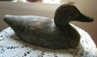 Antique Hand Made Wood Mallard Duck Decoy