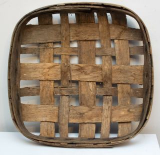 Antique Tennessee Tobacco Basket Handmade Rustic Barn